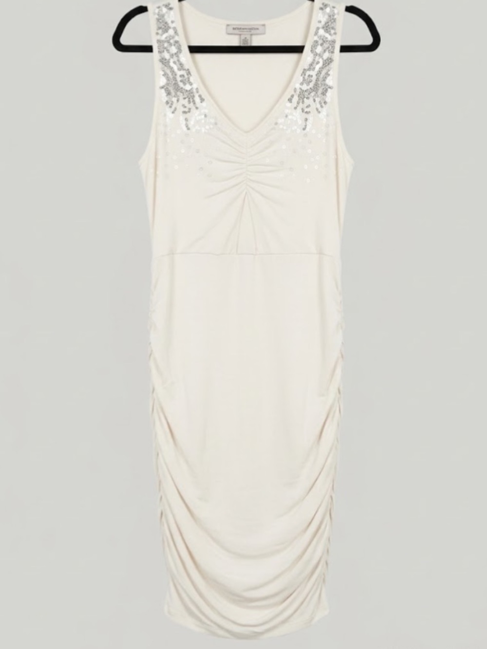 GUESS Flattering Ruched Sequin Dress!
